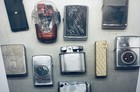 Lot Of 10 Vintage Cigarette Lighters Untested Various Brands Zippo And More