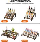 2pack 4tier Expandable Spice Rack Organizer Adjustable Step Shelf Storage Holder