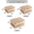 Wicker Woven Set Of 3 Storage   Organization storage Baskets   Bins With Lid