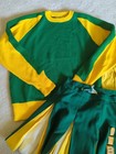 Vintage 80s Cheerleader Uniform Cheer Skirt Sweater Gloves Vest Varsity Dehen  