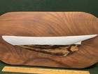 Old Hand Carved Wooden Half Hull Model From Old Cape Cod Barn  mounted On Walnut