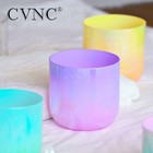 432hz 7 f Heart Chakra Purple Colored Clear Crystal Singing Bowl Alchemy Reiki