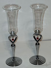 Toasting Glasses Champagne Flutes Hearts Wedding Anniversary