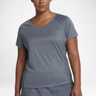 Port Authority Purple Athletic Workout Tee Top 2x Plus Size Quick Dry Stretch