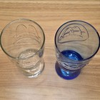 2 Mcdonald s Collector Glasses 1992 And 1961 Clear Blue Vintage Collectible