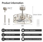 Breezary 20 In  Indoor Brushed Nickel Flushed Caged Ceiling Fan Enclosed Metal