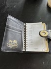 Coach Women   s Black Leather Organizer Day Planner W turnlock Closure Agenda