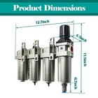 3 4  High Flow Air Compressor Water Oil Separator 3 Filter 1 Dryer System