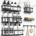 Shower Caddy Organizer Set 6 Pieces Rustproof Adhesive Bathroom Storage Solution