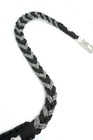 Paracord Motorcycle Biker Whip Get Back Whip Metal Skulls 36  Gray   Black
