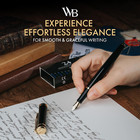 Fountain Pen Set  Medium Nib  Includes 24 Ink Cartridges And Ink Refill Converte