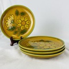 4 Vintage Metlox Pottery Poppy Trail Dahlia 6 5    Bread Plates Made In California