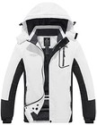  Men s Waterproof Ski Jacket Warm Winter Snow Coat Large Black   White