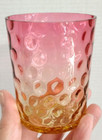 Set Of 4 Antique Victorian Rubina Verde Amberina Thumbprint Tumblers