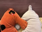 Tonka Pound Puppies 1985 Lrg Plush Dog Lot Red Brown Black Spots Collar Gray Vtg