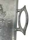 Vtg 50 s Everlast Forged Aluminum Hammered Tray Ivy Leaf Design Branch Handles