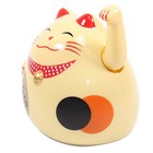 Small Gold Beckoning Fortune Happy Cat Maneki Neko Toy Home Decor Business Gift