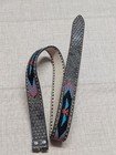 Vintage Beaded Buckle Belt Studded Leather 34 Native American Indian Western