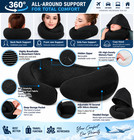 Travel Neck Pillow Memory Foam Hood Travel Pillow Airplane Accessory
