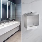 Wall Mount Commercial C Fold Paper Towel Dispenser  Stainless Steel