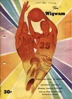 1960 Philadelphia Warriors Vs Pistons Basketball Program Wilt Chamberlain 58 Pts