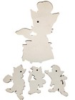 Vtg 1958 Mother Goose Wall Hanging Three Little Kittens Cat Dolly Toy Wall Art