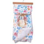 Girls Pink Flowers White Sherpa Baby Blanket New Soft