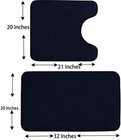 Memory Foam Bathroom Rug Set And Toilet Lid And Tank - 3 Piece