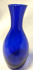 Vintage Cobalt Blue Glass Vase Art Glass Bud Vase Retro Blown Glass B2
