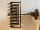 Vintage Brass Menorah Israel Kinetic Swivel Hanukkah Chanukiah Mid Century Mod