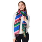 Pashmina Shawls And Wraps  Double-side Serape Stripes Mexican Bold Colors