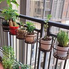 Hanging Rail Planter Baskets Gardening Wrought Iron Hanging Flower Baskets Fo   