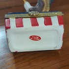 Patriotic Eagle Usa Flag Rectangular Hinged Lidded Metal Jewelry Trinket Box