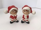 Rare Vintage Lefton Christmas Santa Elf Pixie Helpers Look So Tired Boys 5j