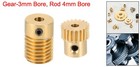 0 5 Module 20 1 Reduction Rate Worm Gear Set Gear-3mm Bore  Rod 4mm Bore