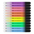 Thornton s Office Supplies Twist Gel Bible Highlighters  Assorted Colors  12-cou
