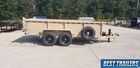 2025 Dumpster 7x14 14k Dump Trailer New Equipment Bobcat Ramps Desert Sand