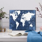 World Map Canvas Wall Art Modern Office Pictures Decorations World Maps For L   