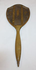 Vintage Handheld Vanity Mirror Silver-tone And Gold-tone Stripes And Flowers