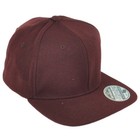 Zephyr Mahogany Flex Fit Medium large M l Flat Bill Blank Plain Stretch Hat Cap