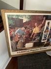 Vtg Pabst Blue Ribbon Beer At Popular Prices Blacksmith Advertising Sign Framed