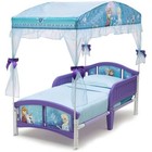 Delta Children Canopy Toddler Bed  Disney Frozen Elsa Anna Blue Girls Kids Gift