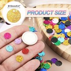 600pcs Flat Round Sequins  10mm 0 4 Inch Loose Paillettes For Craft  Laser Gold