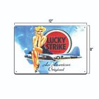 Lucky Strike Sign Metal Vintage Reproduction Tobacco Cigarette 10  Lucky
