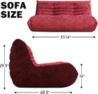 Double-seat Bean Bag Chairs Floor Lazy Sofa Cozy Lounge For Working On Laptop