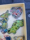 Assorted 11 Piece Lot Of Vintage Stain Glass Window Ornament Hanging Sun Catcher