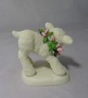 Department 56 Snowbabies Figurine Lamb W  Pink Rose Wreath