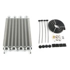 Car Transmission Oil Cooler Universal 8 Row Aluminum Radiator  hose Kit 8 Pass