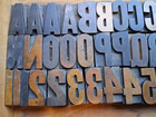 Vtg Lot 95 Letterpress Letters A-z   Numbers Wood Type Printer Block 1-5 8  Lot3