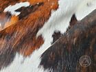 Tricolor Genuine Cowhide Rug - Size 6x6    - Top Quality